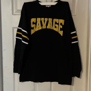 Black / Yellow / White Savage long sleeve tee